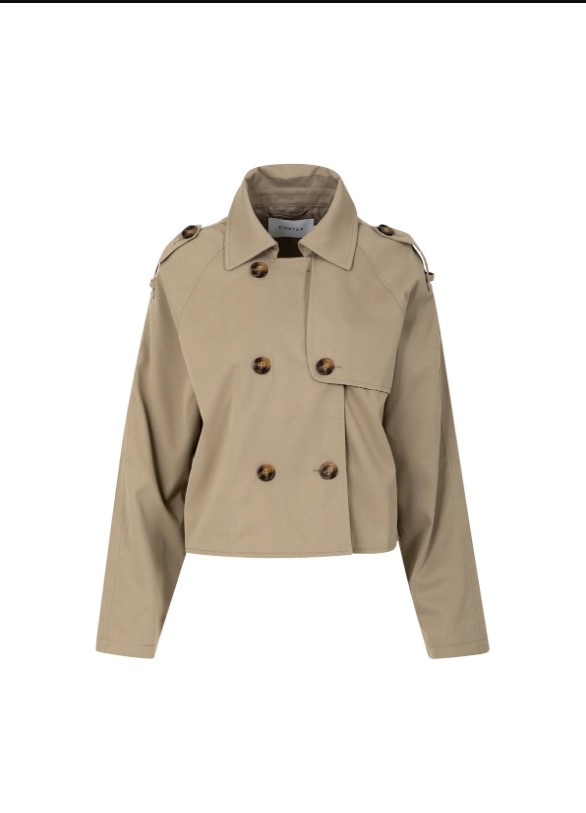 chaqueta trench corta